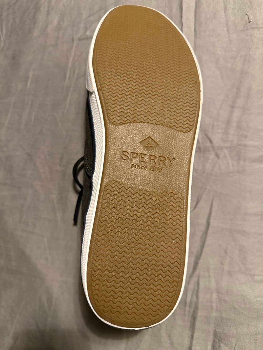 Sperry Men's Charcoal Canvas Lace-Up Sneakers - Picture 2 of 4